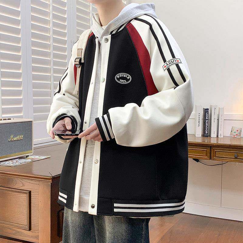 春秋款外套男孩13初高中学生14帅气棒球服夹克15岁青少年大童男装