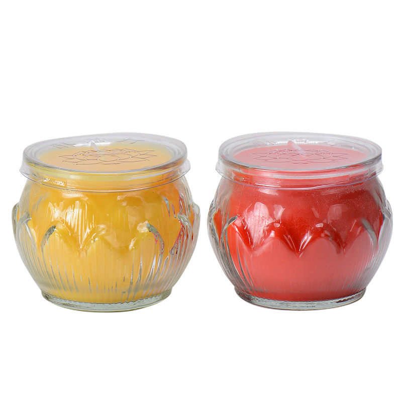 欧斯特 酥油灯24小时 平口莲花灯 酥油灯盏 酥油蜡烛家用长明灯