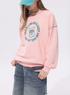 Vintage Rose Crewneck复古玫瑰粉圆领卫衣
