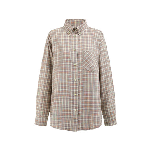 Today’s Philosophy CheckShirt今天的哲思棉质水洗格纹长袖衬衫