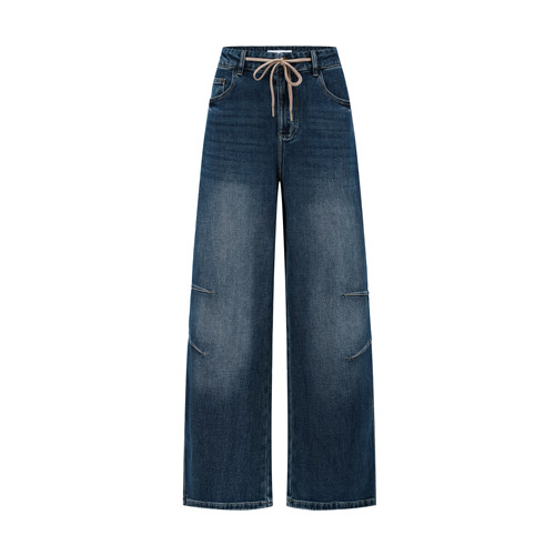 VINTAGE TRAVELER JEANS   复古旅人抽绳百搭牛仔宽松裤