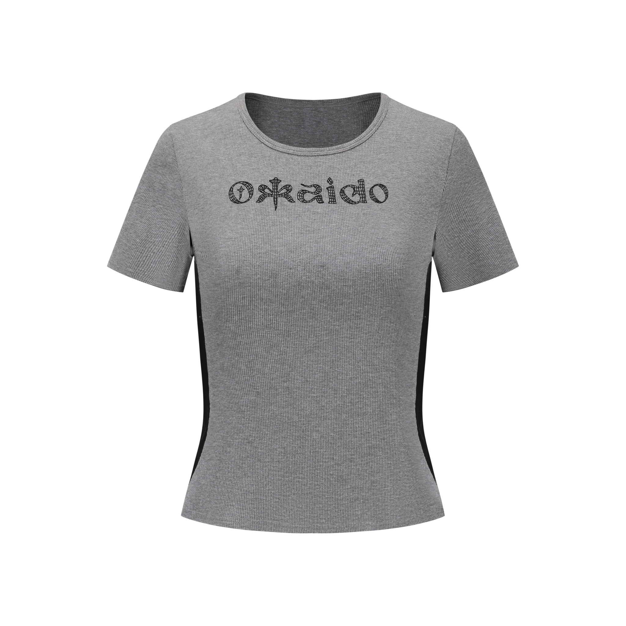 Ribbed Signature Tee 螺纹刺绣Logo收腰T恤