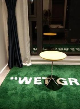 湿草地 wetgrass 地毯绿色长绒联名潮牌客厅卧室床边展厅装饰背景