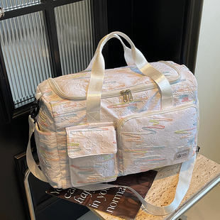 短途旅行包女大容量轻便手提干湿分离运动健身包旅游外出差行李袋