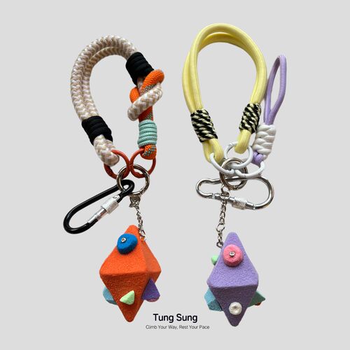 TungSung八菱岩点手工钥匙扣