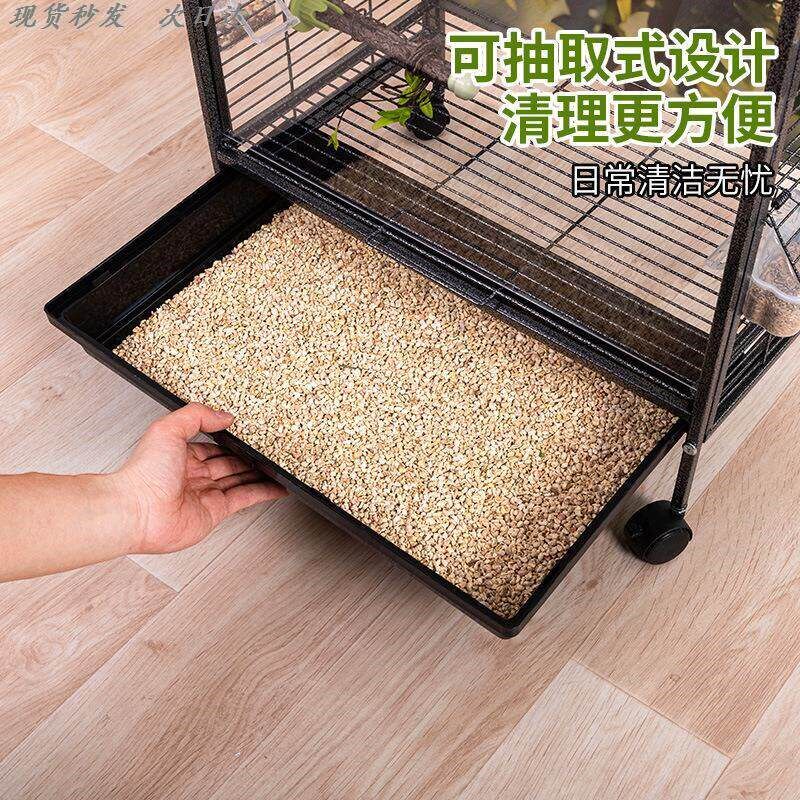田园柜式透e明鸟笼鹦鹉笼子虎皮牡丹玄凤大号鸟别墅大空间观赏笼