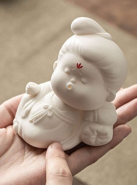 久造陶瓷中国风创意小宫娥唐仕女陶瓷摆件家居客厅V书房古典小饰