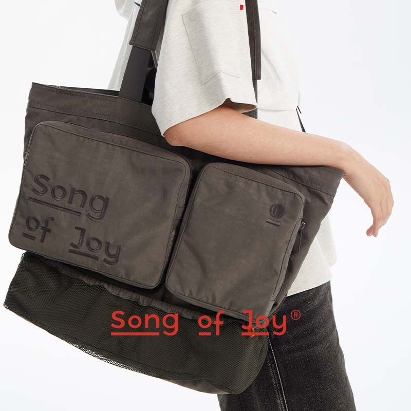【张新成同款】Song of Joy/普世欢腾超大容量休闲托特包男女通用