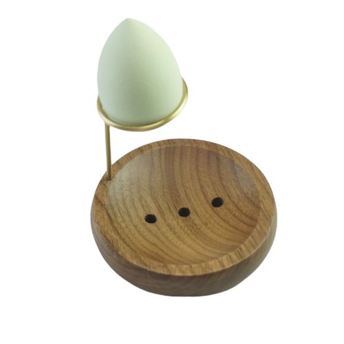 美妆蛋收纳架海绵化妆蛋s托架y气垫粉扑晾晒架多层透气实木置物架