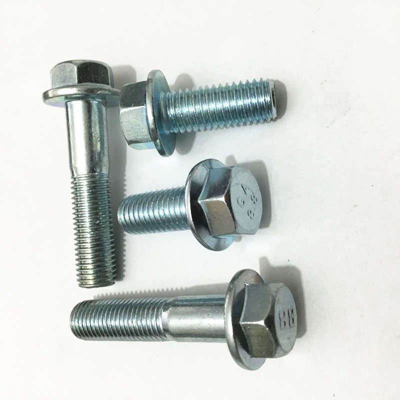 细牙GB5789镀锌8.8级外六角法H兰面加大螺栓M10平脑带垫片