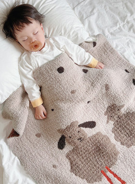 秋冬儿童推车被子午m睡半边绒盖毯小毯子L宝宝婴儿毛毯沙发毯膝盖