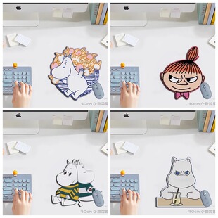 可爱河马姆明亚美史力奇 卡通异形鼠标垫超大号电脑笔记本便携