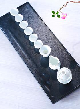 好石寨火烧面天然石头整款乌金石茶盘办公室家用简约客厅茶海茶托