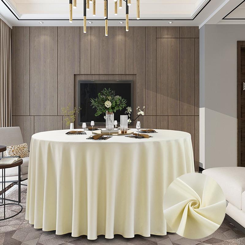 大圆桌布酒店中式台布高档餐厅桌布圆形布艺简约轻奢饭店婚庆桌布