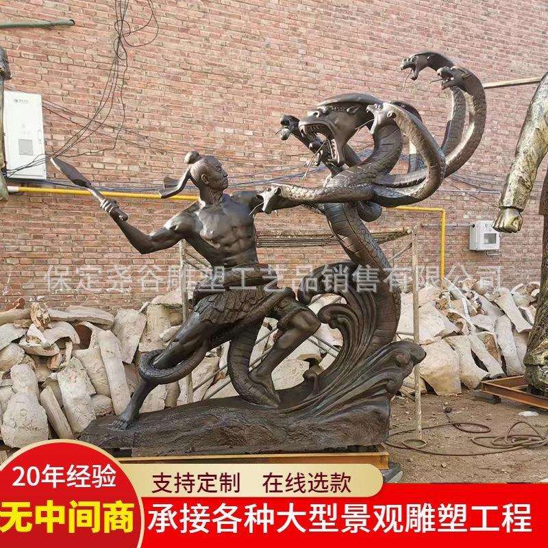 户外大型铸铜人物雕塑室外纯铜主题铜人雕像古代主题景观落地摆件