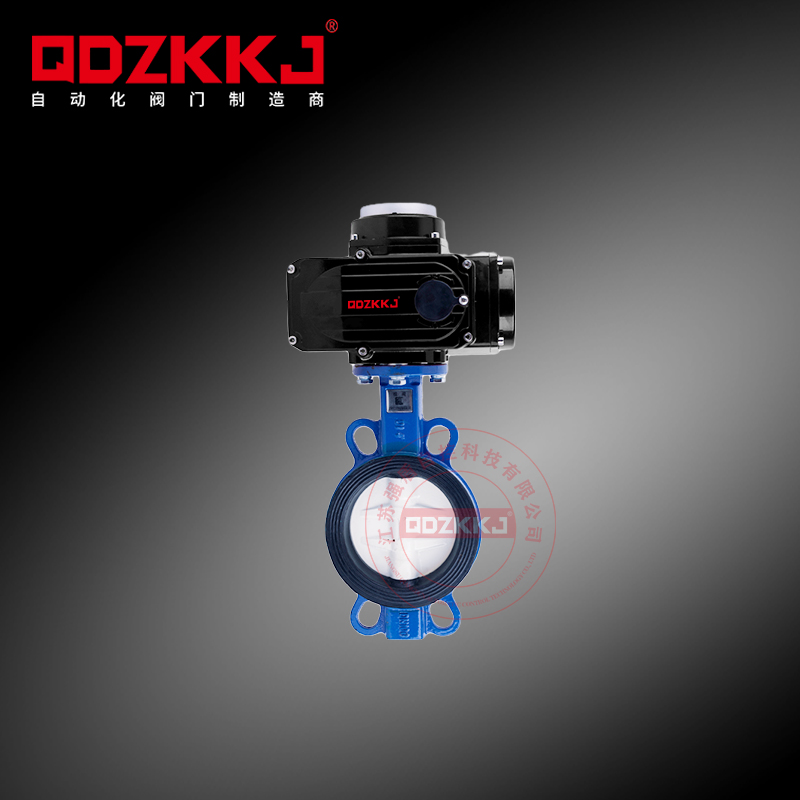 电动蝶阀D971X-16对夹式软密封四氟球墨不锈钢铸铁调节开关220V24