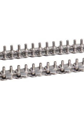 304不锈钢2分25SS/04C 链条带挡板加长销回流/波峰焊链条 25B链条