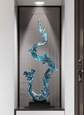 德国风生水起大型玄关装饰品摆件轻奢高级感办公室客厅电视柜家居