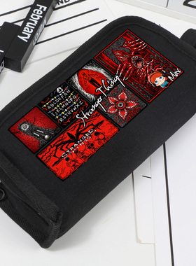 怪奇物语周边 美剧Max菊花怪同款 帆布笔袋文具盒 StrangerThings