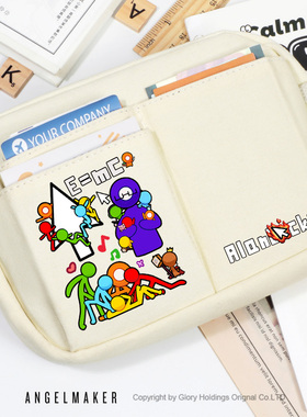 AlanBecker 火柴人动画周边 帆布 收纳包 文具笔袋 Alan鼠标 游戏