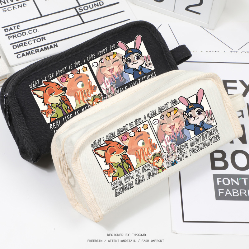 疯狂动物城周边尼克朱迪同人笔袋