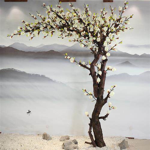 仿真玉兰树玉兰花树紫花白花玉兰盆景植物假树规格齐全免费设计