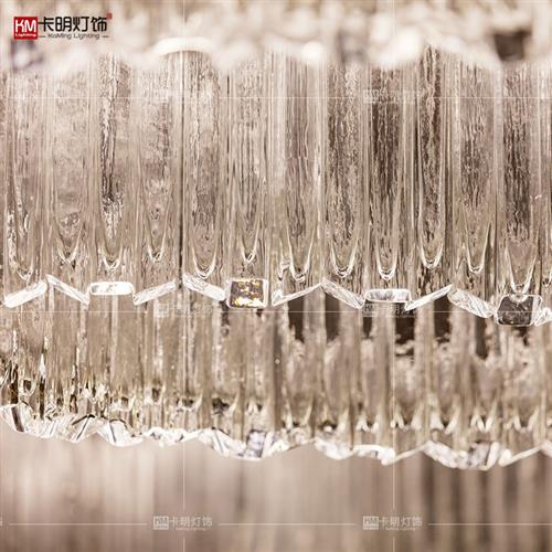 售楼部样板房别墅客厅书法飘带水晶吊灯酒店会议室异形工程灯