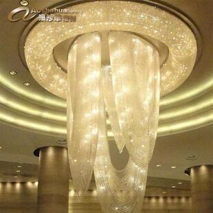 酒店大堂吊灯Chandelier售楼部沙盘水晶灯非标工程灯具