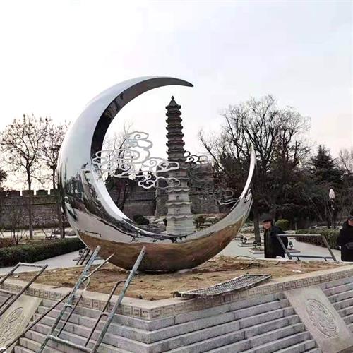 不锈钢雕塑摆件定制抽象创意金属户外景观动物园林人物大型玻璃钢