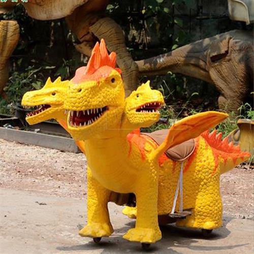 户外商场摆摊游乐扫码遥控恐龙电瓶车厂家直销全新亲子儿童电动车