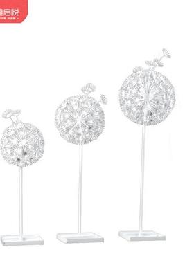 户外售楼处小区公园林景观不锈钢铁艺发光蒲公英雕塑草坪摆件装饰