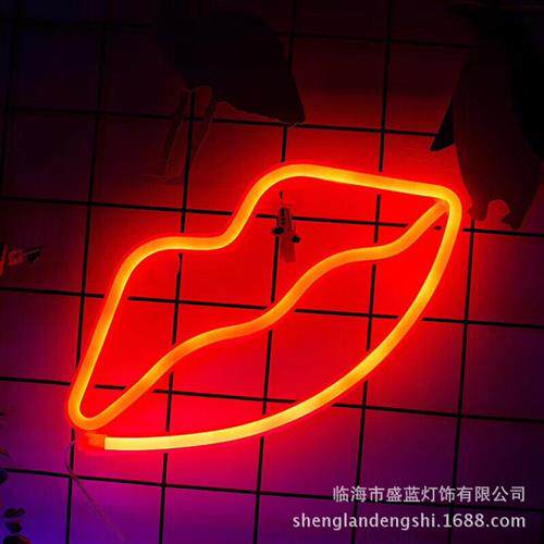 新款霓虹灯红唇爱心火烈鸟装饰灯星星灯彩灯圣诞装饰灯