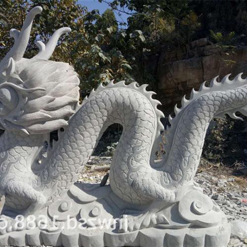 嘉祥石雕大青龙厂家兽青龙白虎雕塑价格景观石龙石虎图片图片