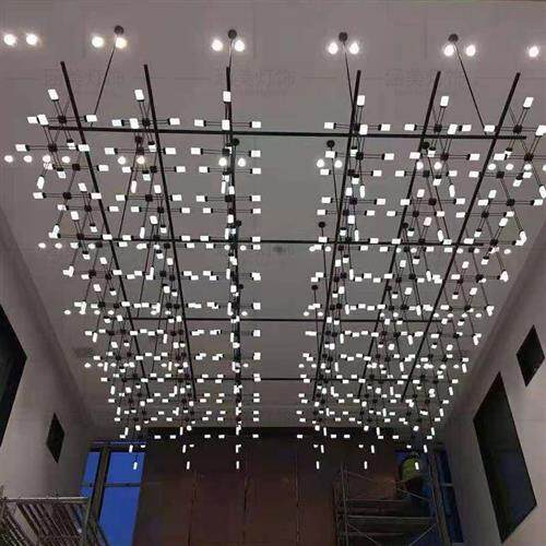 酒店售楼部豪宅定制大型吊灯北欧非标定制灯具厂家定制灯具