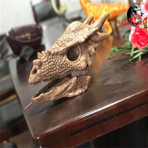 博物馆古生物仿真恐龙头化石骨架化石模型恐龙玻璃钢雕塑厂家