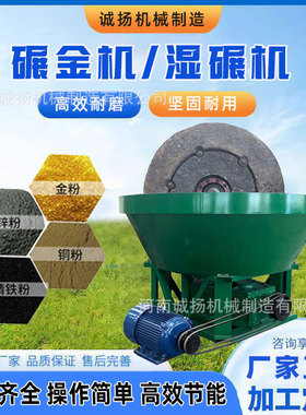 双砂轮黄金研磨机Double wheel gold grinding machine淘金砂设备