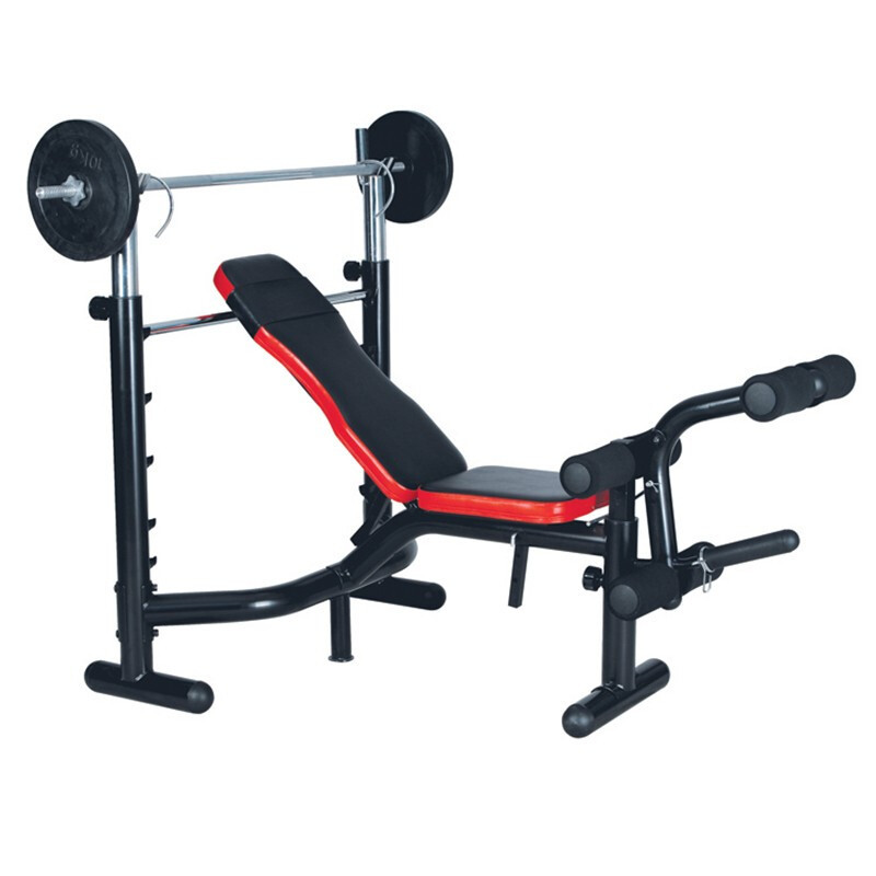 康乐佳K310多功能举重床健身房力量器械卧推器配踢腿二头肌训练架