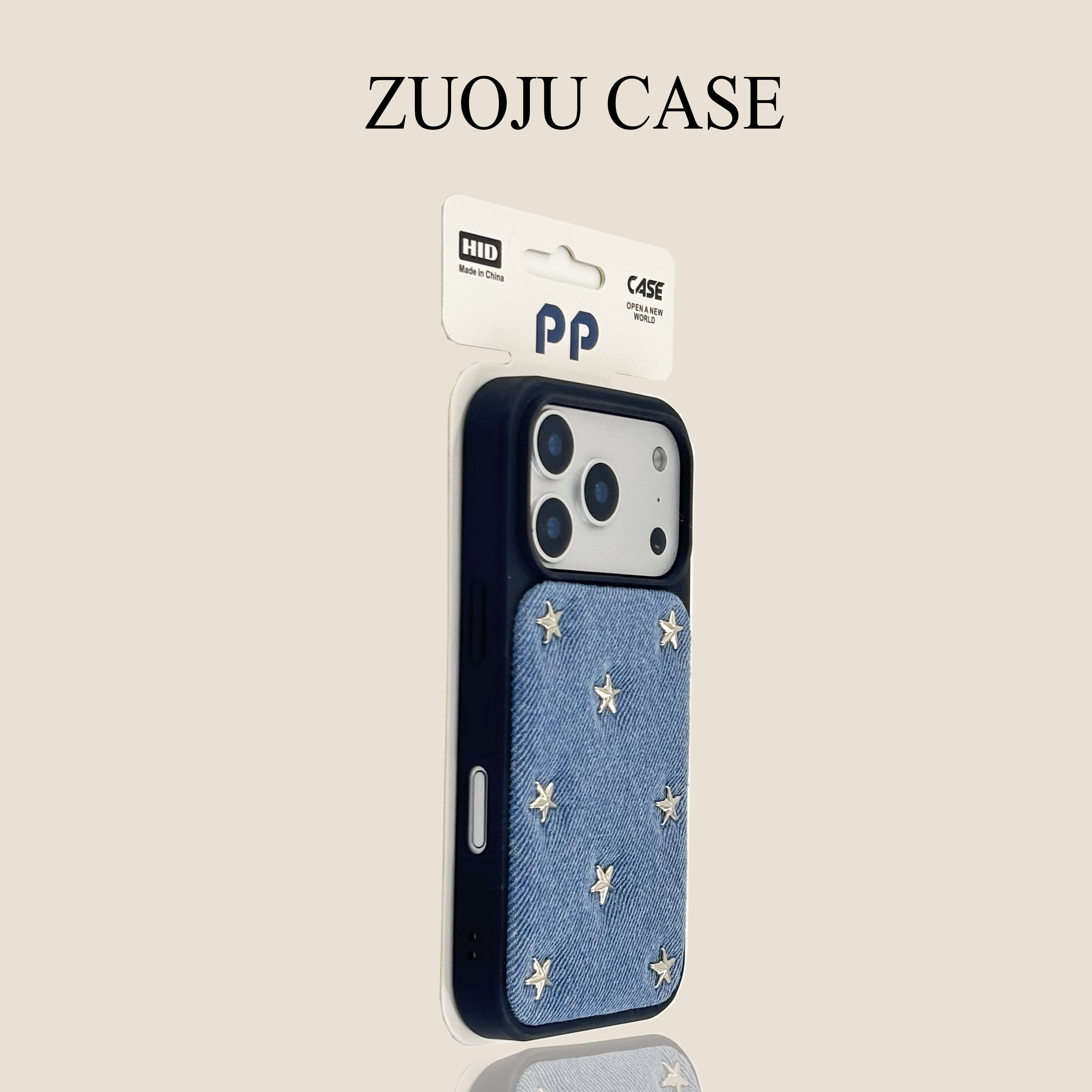 深蓝牛仔银色五角星适用苹果17手机壳新款iphone17promax硅胶苹果18promax苹果16pro防摔13女款1