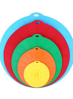 Set of 5e Silicone Microwave Bowl Cover Food Wrap Bowl Pot L