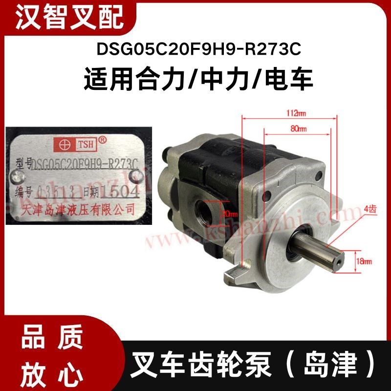 叉车齿轮泵岛津 液i压泵DSG05C20F9H9-R273C 适用合力/中力/电车