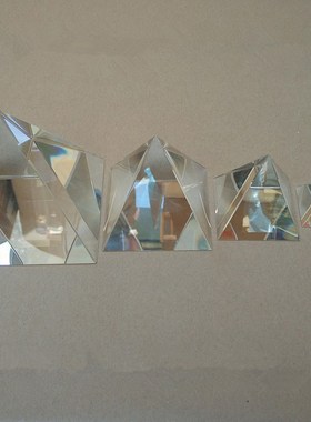 50x50mm 50*50mm K9 pyrsamid Prism Lens For Physical Experime