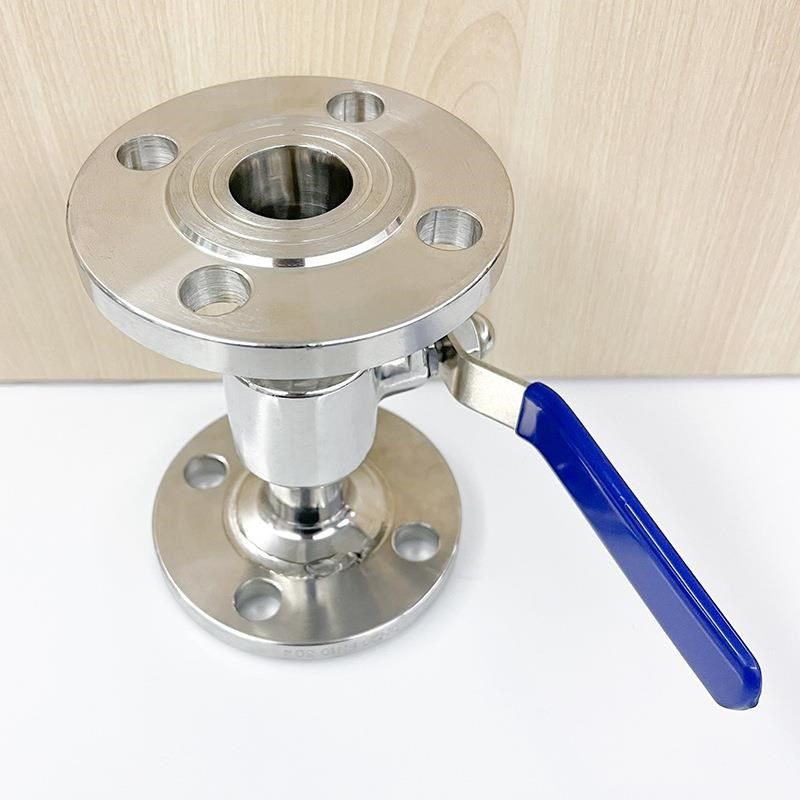 304不锈钢法兰球阀卫生级Q81F镜面直通对Q夹手动阀门厂家直销