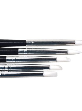 5 Pcs/Set Clear Silicone Head NailF Art Gel Polish Tip 3D Im