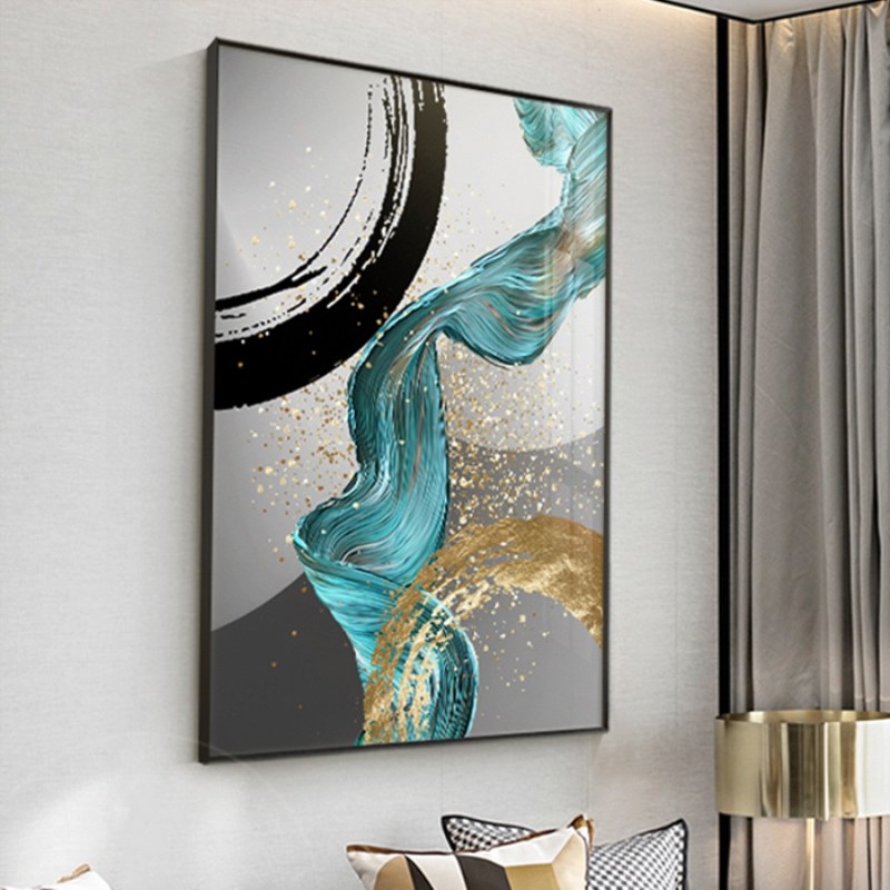 三联镜面装饰画客厅油画壁u画巨幅外框玄关中式画酒店大堂金属定,家居饰品,现代装饰画,淘宝优惠券,粉丝福利购,淘宝优惠卷