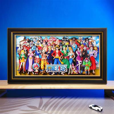 海贼王全家福3D动漫立体画路飞周边手办景品模玩盲盒礼物挂画挂件