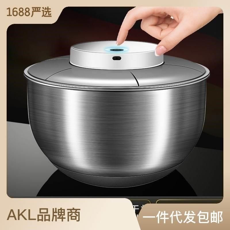 不锈钢蔬菜沙拉水手式脱油脱甩干机摇H果蔬沥水篮厨房家用器洗菜,厨房/烹饪用具,手动果蔬脱水器/甩水器,淘宝优惠券,粉丝福利购,淘宝优惠卷