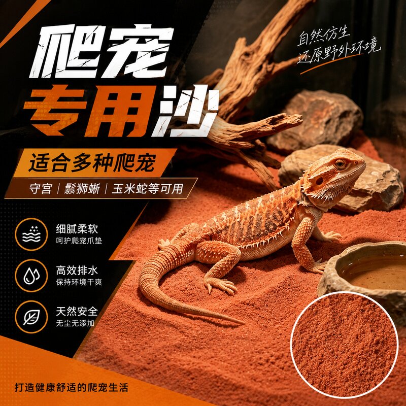 鱼乐爬宠爬虫缸铺沙垫材陆龟守宫爬宠缸/箱