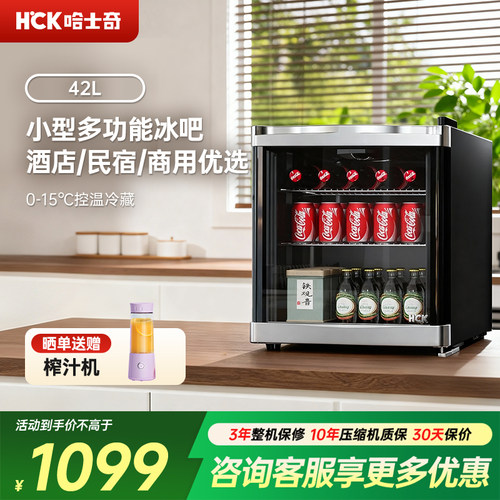 HCK冰吧饮料小冰箱家用酒店民宿