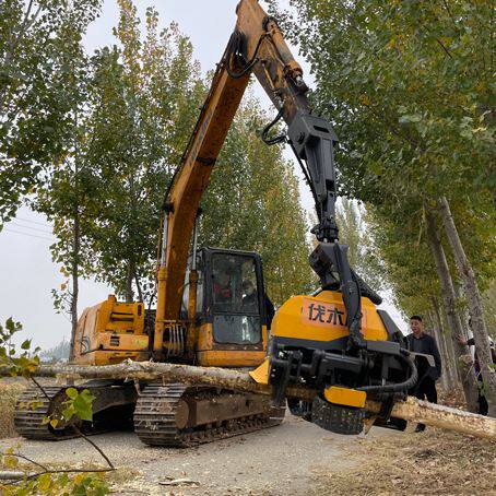 林业伐木机挖掘机砍树机全自动伐木机大型伐树机