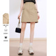 高腰显瘦A字工装 新款 卡其色休闲半身裙 2026年夏季 betu百图女装
